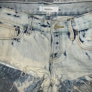 Aritzia Talula Acid Wash Denim Cutoff Shorts